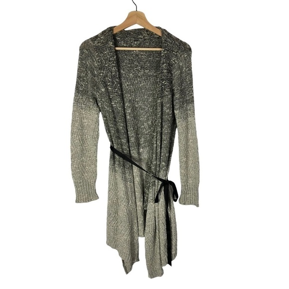 Simply Vera Vera Wang Gray Ombre Knit Cardigan Sweater M - Picture 1 of 5